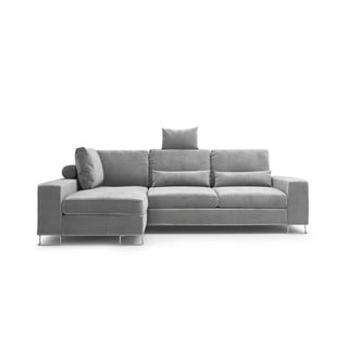 Sivi baršunasti kauč na razvlačenje Windsor & Co Sofas Diane, lijevi kut