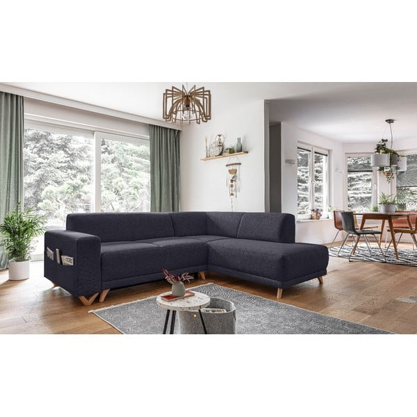 Antracitno siva sklopiva/s prostorom za odlaganje kutna garnitura (s desnim kutom/u obliku slova L) Classy Sophie – Miuform-image-3