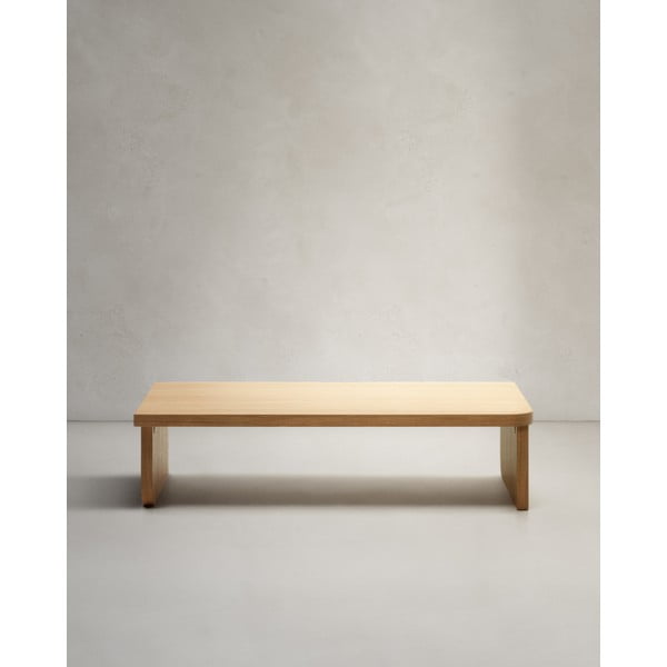 Stolić za kavu u dekoru hrasta u prirodnoj boji 75x140 cm Oaq – Kave Home-image-3