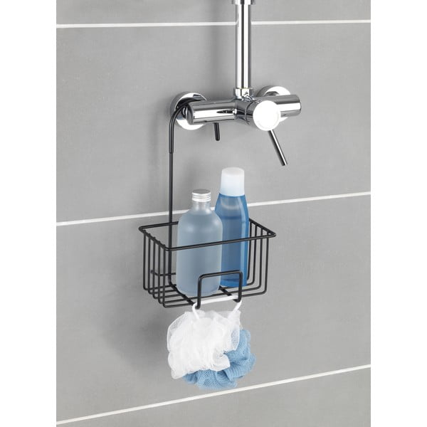 Crna viseća kupaonska polica od nehrđajućeg čelika Milito – Wenko-image-1