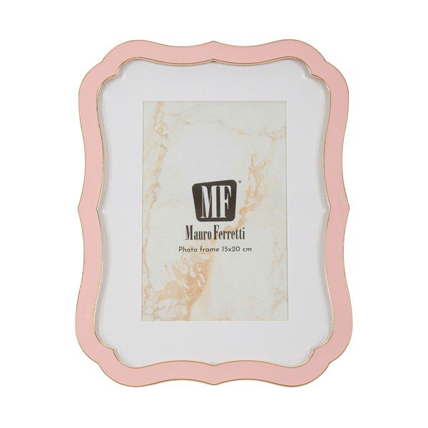 Svijetlo ružičasti metalni/stakleni stojeći okvir 17x22 cm Margot – Mauro Ferretti-image-2