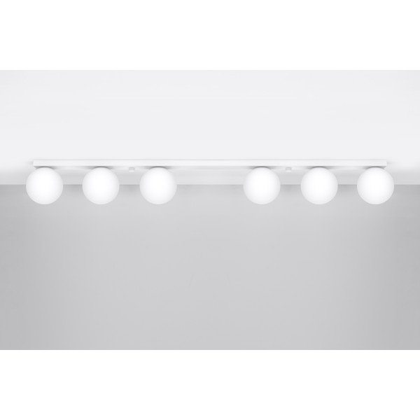 Bijela stropna svjetiljka sa staklenim sjenilom ø 12 cm Umerta – Sollux-image-3