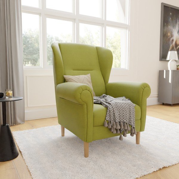 Zelena wing fotelja Swan – Ropez-image-3