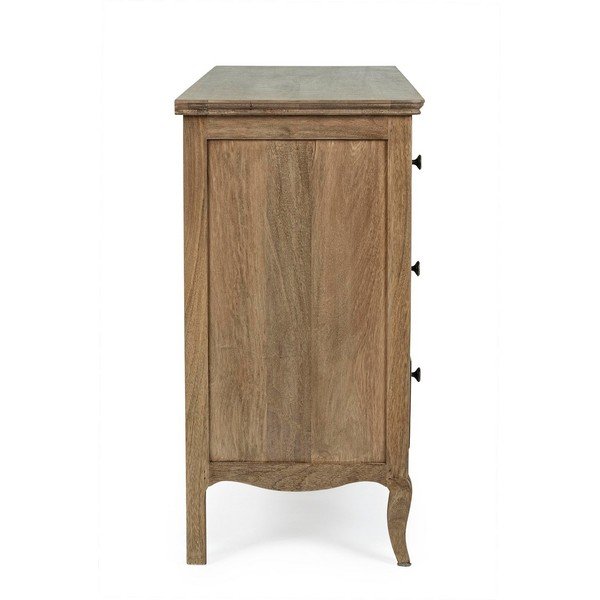Komoda od masivnog manga u tamnoj prirodnoj boji 125x80x42 cm Domitille – Bizzotto-image-3