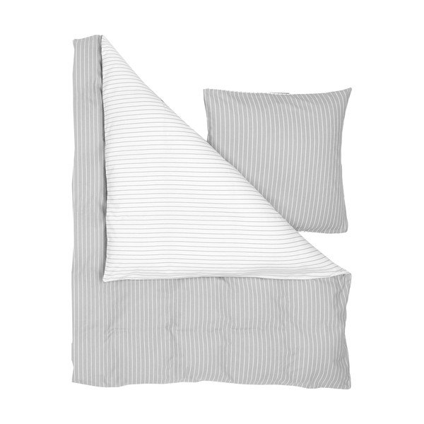 Siva flanelna posteljina Westwing Collection Tallinn, 155 x 220 cm-image-2