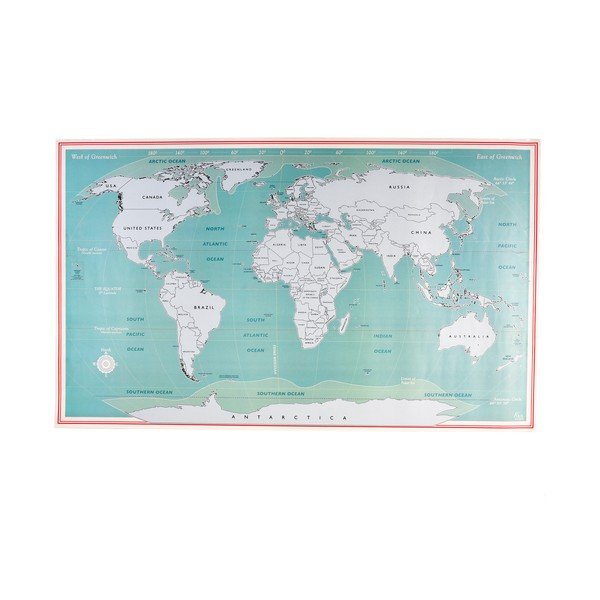 Karta za struganje 87x52 cm World Map – Rex London-image-2