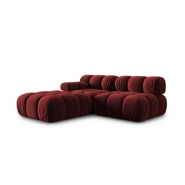 Crvena baršunasta sofa 282 cm Bellis – Micadoni Home-image-4