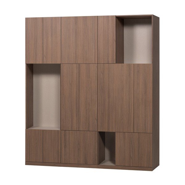 Modularni garderobni ormar u tamnoj prirodnoj boji 188x215 cm Build – WOOOD-image-3