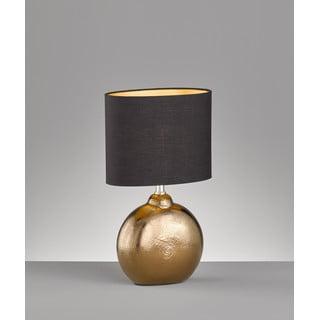 Crna/u brončanoj boji stolna lampa keramička s tekstilnim sjenilom (visina 39 cm) Foro – Fischer & Honsel