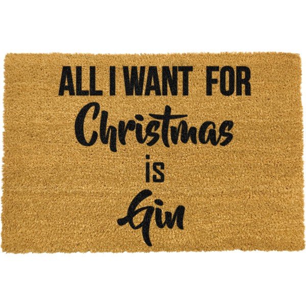 Crni otirač od prirodnih kokosovih vlakana Artsy Doormats All I Want, 40 x 60 cm-image-1