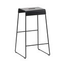 Crna metalna barska stolica A-Stool – Zone