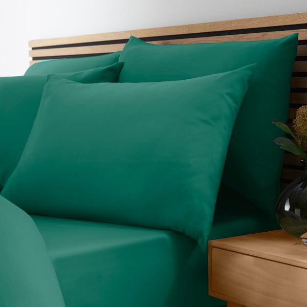 Plavozelena plahta s gumom 135x190 cm So Soft Non-Iron – Catherine Lansfield-image-1