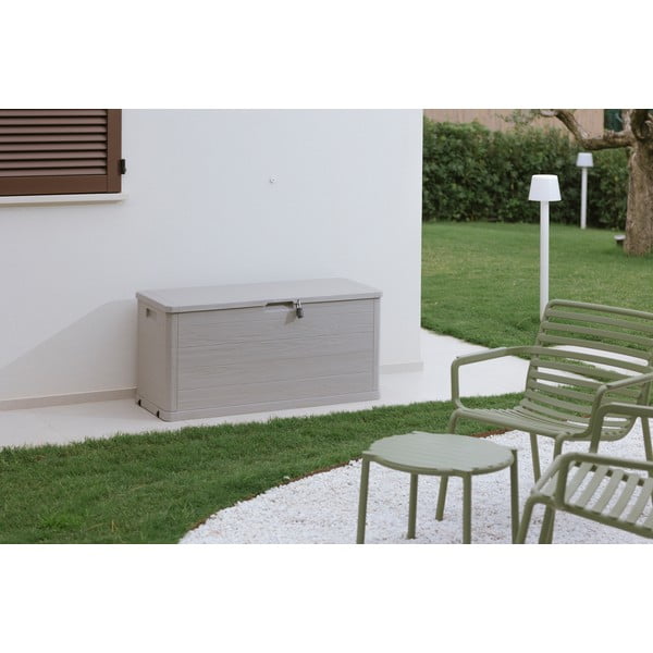 Svijetlo siva plastična vrtna kutija za pohranu Woodys – Toomax-image-1