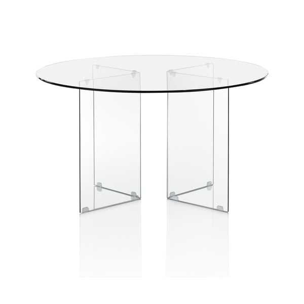 Stakleni okrugao blagovaonski stol ø 130 cm Kaya – Tomasucci