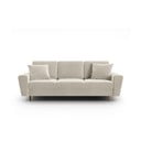 Bež baršunasti sklopiva/s prostorom za odlaganje sofa 235 cm Kyoto – Cosmopolitan Design