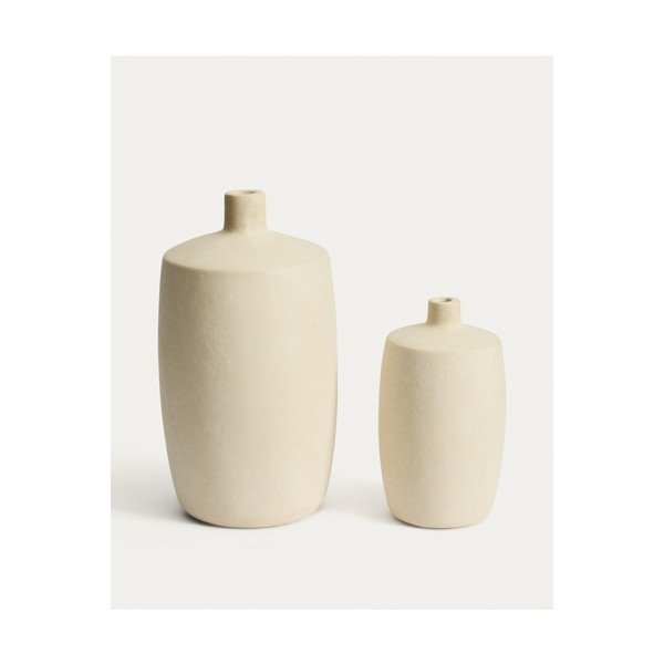 Krem vaza od papier-mâché (visina 26 cm) Mireni – Kave Home-image-4
