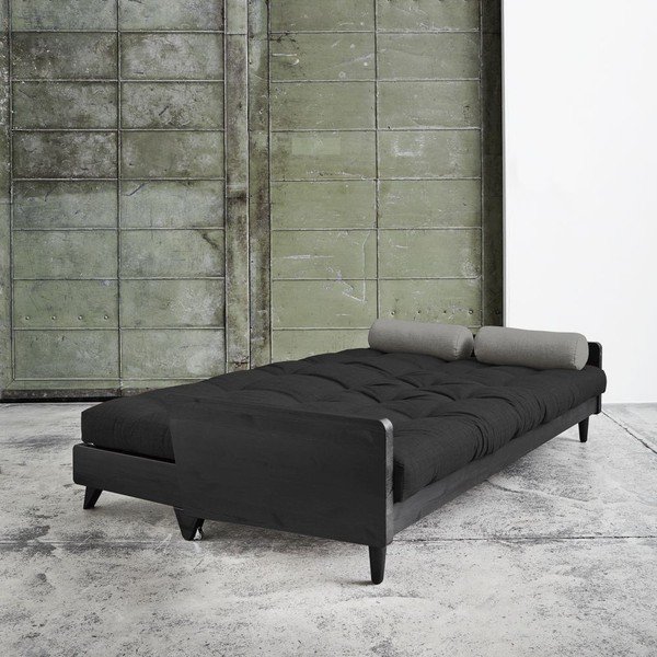 Sofa na razvlačenje Karup Indija crna / tamno siva / granit siva-image-2
