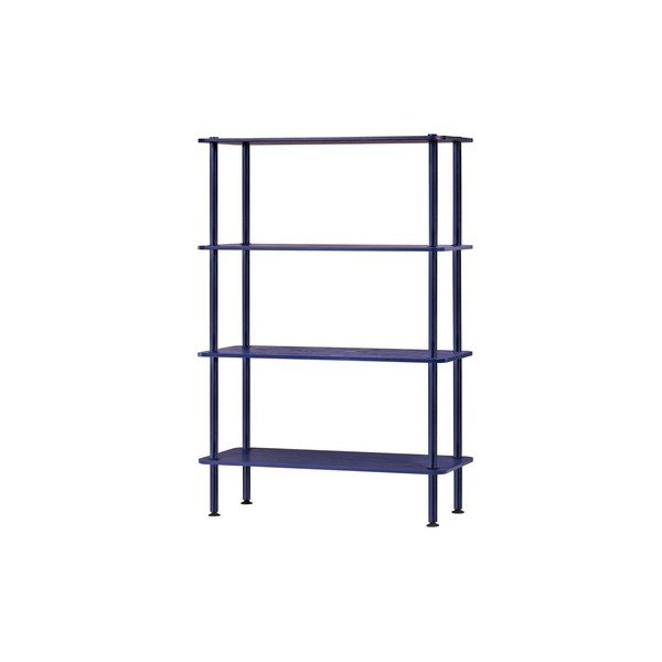 Plavi regal u dekoru hrasta 80x127x35 cm Teidi – noo.ma