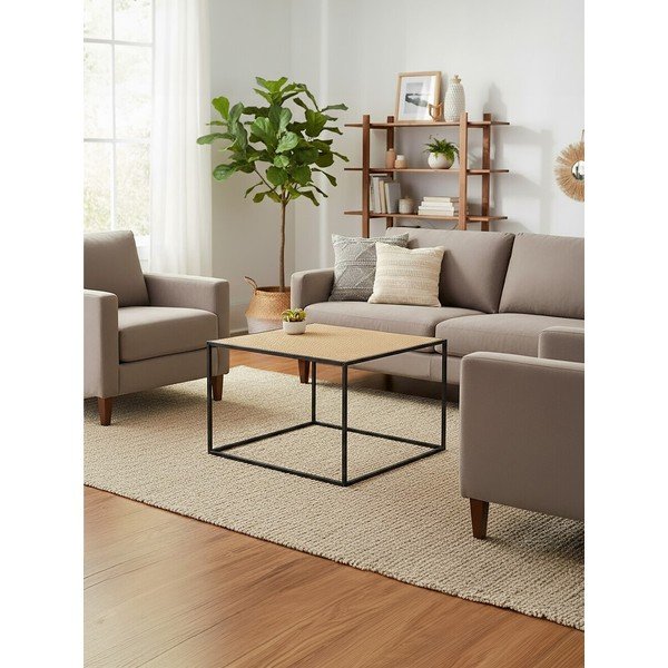 Stolić za kavu od ratana u prirodnoj boji 60x60 cm Depok – Premier Housewares-image-4
