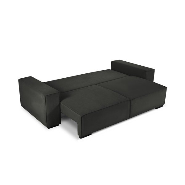 Kauč na razvlačenje od crnog samta Mazzini Sofas Azalea-image-4