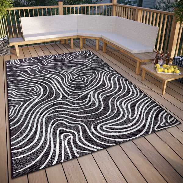 Antracitno sivi vanjski tepih 194x290 cm – Elle Decoration-image-1