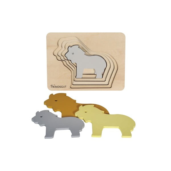Drvena dječja slagalica Kindsgut Lion-image-3
