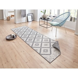 Sivo-krem vanjski tepih NORTHRUGS Malibu, 80 x 250 cm