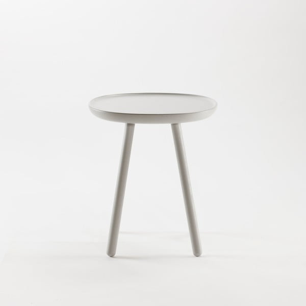 Sivi stolić za kavu od prirodnog masivnog drveta EMKO Naïve, ø 45 cm-image-4