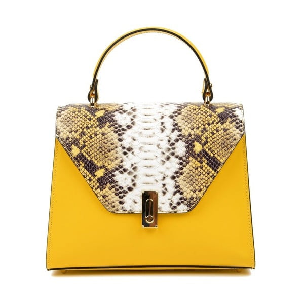 Žuta kožna torbica Luisa Vannini Mundo