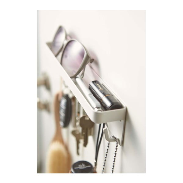 Bijeli stalak za kapute s policom za ključeve YAMAZAKI Smart-image-3