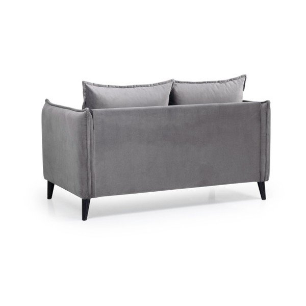 Siva sofa od baršuna Scandic Leo, 145 cm-image-3
