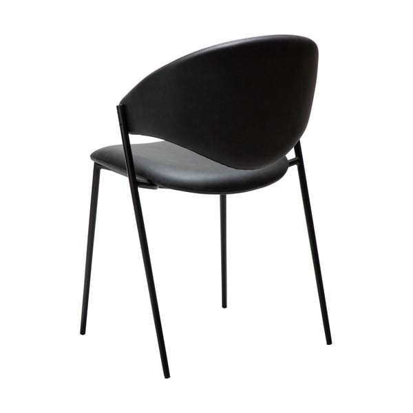 Crna blagovaonska stolica od umjetne kože Zone – DAN-FORM Denmark-image-3
