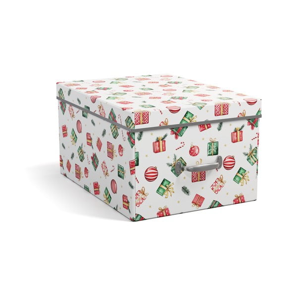 Kartonska kutija za pohranu s poklopcem/dekorativna 37x50x15 cm Engla Christmas Storage – Bigso