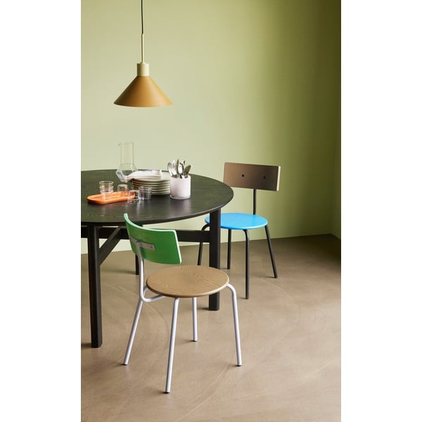 Crni okrugao blagovaonski stol ø 140 cm Fjord – Hübsch-image-1