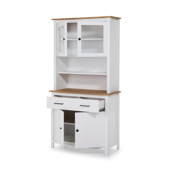 Bijela vitrina od masivnog bora 90x180 cm Miranda – Marckeric-image-3