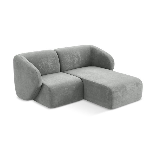 Siva kutna garnitura od šenila (s desnim kutom/s ležaljkom) Lani – Makamii-image-2