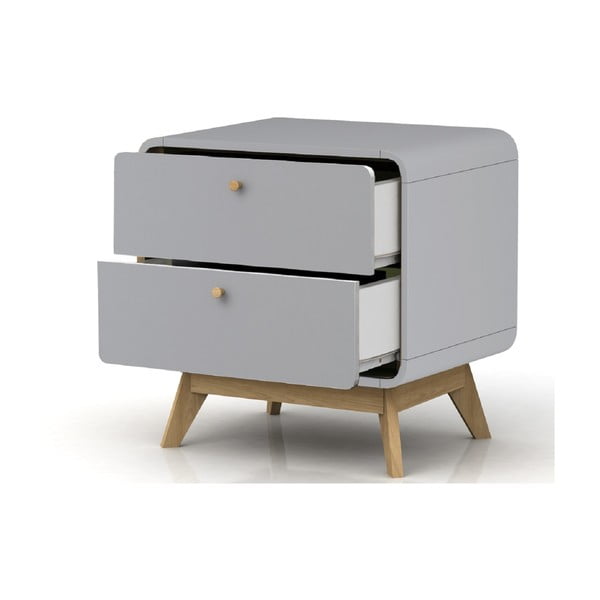 Sivi noćni ormarić Cassie - Støraa-image-2