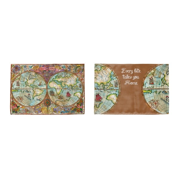 Set od 2 podmetača za stol Madre Selva Worldmap, 45 x 30 cm
