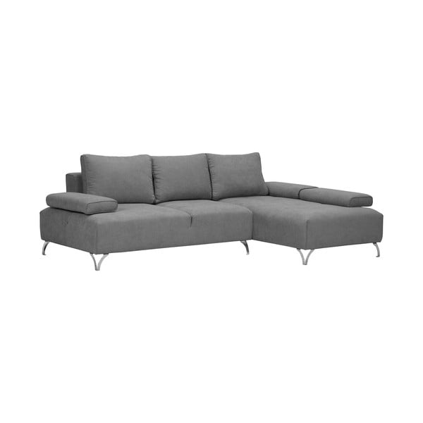 Svijetlosivi kutni kauč na razvlačenje Windsor & Co Sofas Virgo, desni kut-image-1