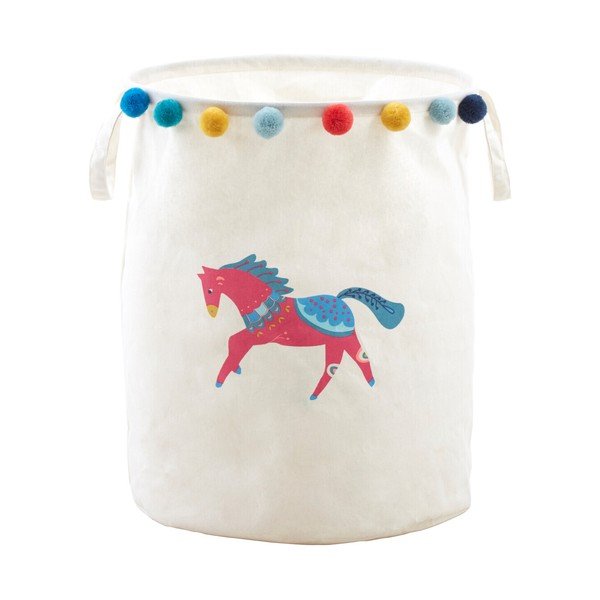Bijela tekstilna dječja kutija za pohranu ø 38x48 cm Mimo Eclectic Horse – Premier Housewares