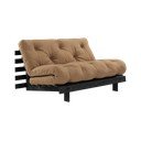 Smeđa sklopiva sofa 140 cm Roots Black Night – Karup Design