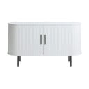 Bijela komoda s kliznim vratima 140x76x45 cm Nola – Unique Furniture