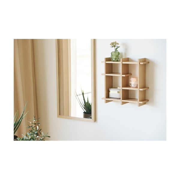 Polica s više razina u dekoru hrasta u prirodnoj boji 40 cm Olsberg – House Nordic-image-1