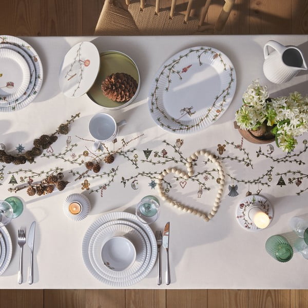 Bijeli porculanski tanjur za posluživanje s božićnim motivom 27x34 cm Hammershøi – Kähler Design-image-2