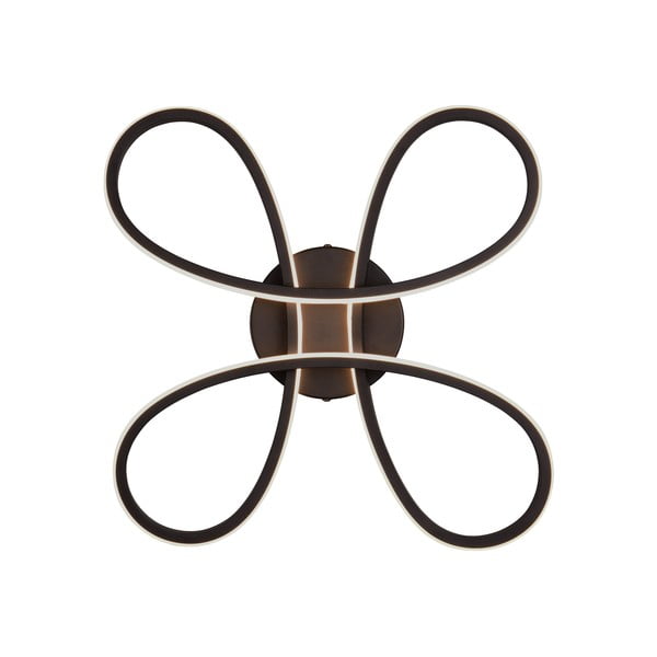 Crna LED stropna svjetiljka 40x40 cm Fly – Trio-image-2