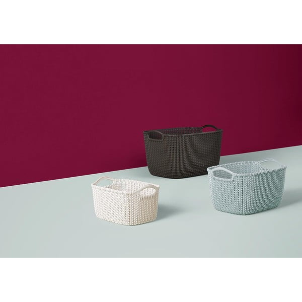 Bijela košara za odlaganje Curver Knit, 3 l-image-4