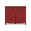Crvena niska komoda od borovine 110x80 cm Misti - Marckeric