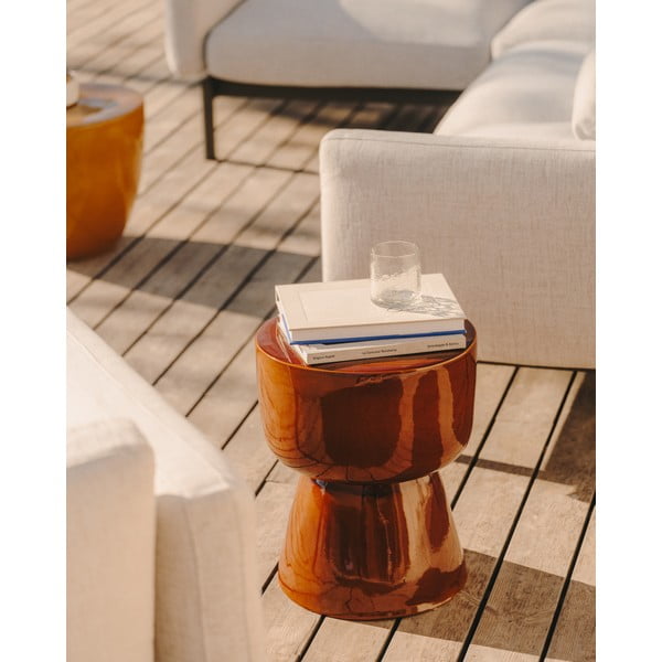 Okrugli vrtni stol keramički ø 36 cm Mesquida – Kave Home-image-1