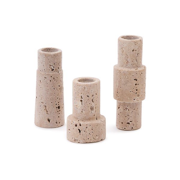 Kameni svijećnjaci u setu 3 kom Majid – Kave Home-image-3