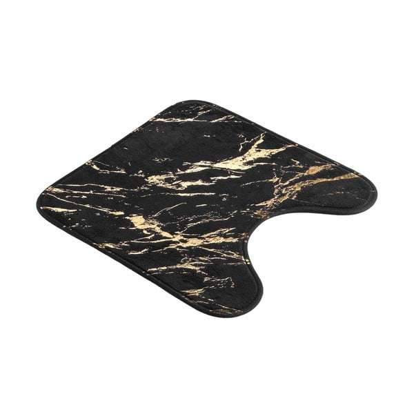 Crna/u zlatnoj boji kupaonska prostirka 45x45 cm Aquamarbre – douceur d'intérieur